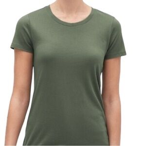 GAP Favourite Tee Short Sleeve Crewneck Laurel Wreath Green Cotton Modal M